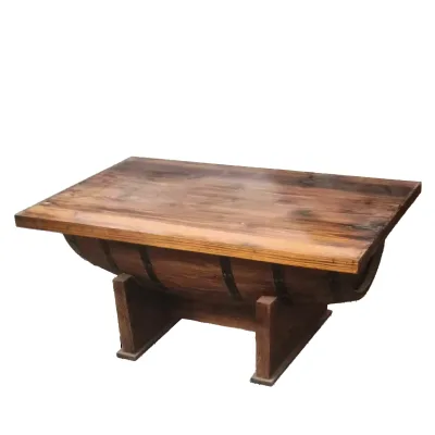 Classic Style Rectangular Oak Barrel Bar Sets Durable Handmade Low 1100x700x500mm Dimensions for Bars Wineries Tea Houses