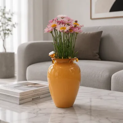 Wholesale Art Deco Large Custom Colored Bee Glass Vases Flower Arrangements Coffee Shops Homestays Soft Furnishings Ornaments
