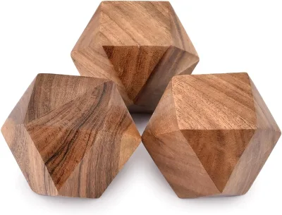 Housewarming Gifts Modern Minimalist Home Decor Accents Natural Wooden Shelf Coffee Table Centerpiece Decorative Wood Balls