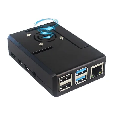 Raspberry Pi 4 Black / Transparent Plastic Housing Removable GPIO Cover ABS Case for Raspberry Pi 4 Optional Cooling Fan