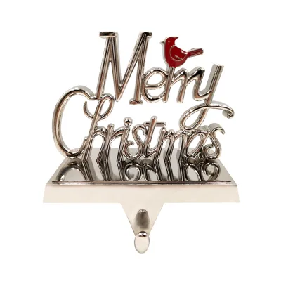 Luxury Eco-Friendly CE Certified Die-Cast Letter Stocking Holder with 'We Wish You Merry Christmas' Inscription