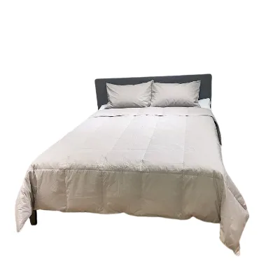 Hotel Comforter Summer Quilt with Feather down and Duck Feather Filling Grey Color Designed for Comfort