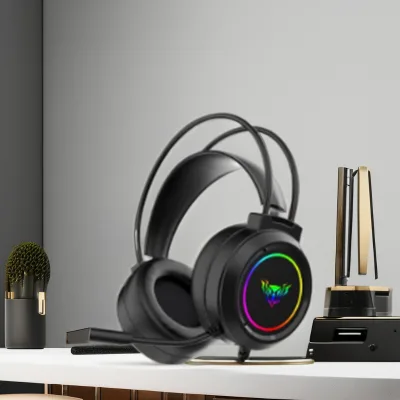Wholesale High Quality China RGB Wired Gaming Headset Dynamic Vocalism Wireless ANC Function Waterproof Headband Style PC Laptop