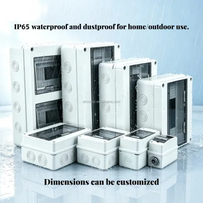 IP65 ABS PC Plastic Enclosure Waterproof Power Electrical Junction Box Waterproof Outdoor Low-voltage Plastic Distribution Box