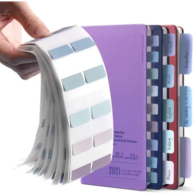 Adhesive Index Tabs for Notebooks File Folders Binder Tabs with Matte Writable Paper Morandi Colors