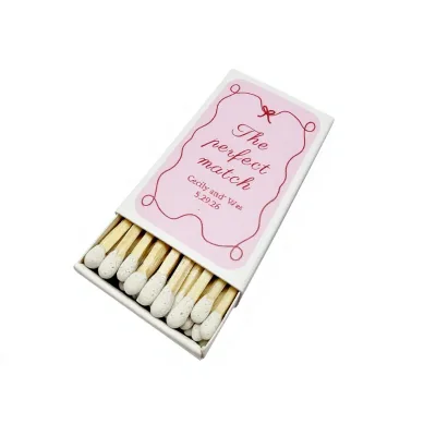 Op Grade Paper Box Matches Eco Friendly Wooden Matchsticks for Candle Party Home Hotel Wholesale Custom Logo Available