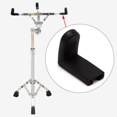 Drum Kit Snare Drum Stand Drum Accessories Black Anti-slip Hooks Rubber Material Drum Stand Hooks
