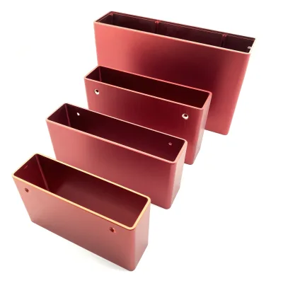 Factory Price Extrusion Aluminum Heatsink Profiles With Red Anodizing