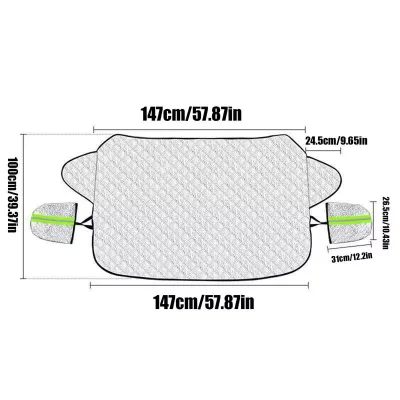 Winter Car Front Windshield Snow Cover Universal Car Sunshade Snow Cover Foldable Portable Car Windshield Cover Protector