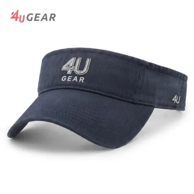 Wholesale Custom Logo Transparent 100% Cotton Unisex Candy Color Adjustable UV Protection Headwear Cap Sun Visors Travel Casual