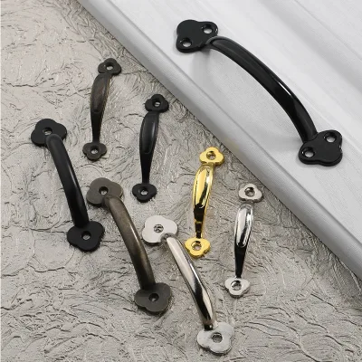 Chinese Plum Blossom Zinc Alloy Rectangular Drawer Pull Handle Antique Minimalist Durable Electroplated for Dresser Bedroom