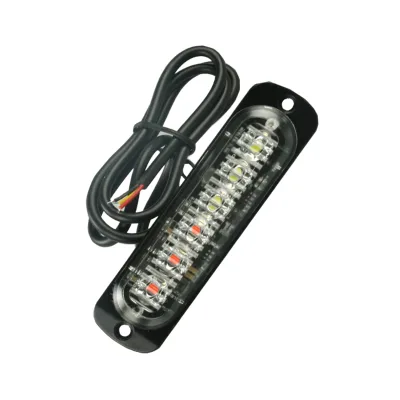 12/24V Slim Strobe Light Warning, 6 LED*3W IP67 Outdoor Motion Sensor Strobe Light Bar