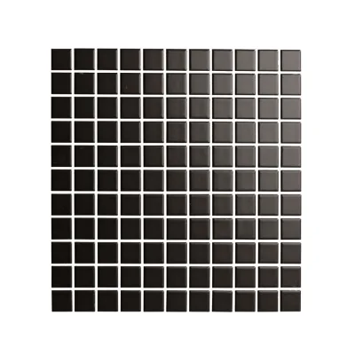 Matte Black Fiber Mosaic Tiles 25 X 25mm Mixed Mosaic square for Bathroom Shower Room Kitchen Floor Wall Decoration Ceramic Tile
