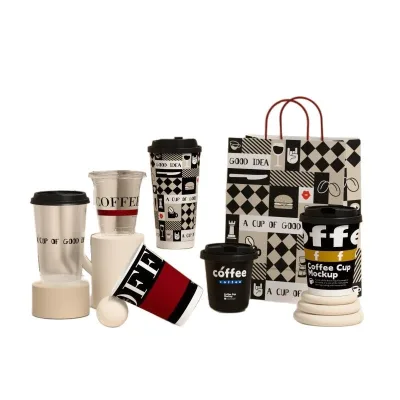 Customizable Eco-Friendly Biodegradable Disposable Double Wall Coffee Paper Cups Tote Bags-Thickened Food Grade Coffee Shop Fast