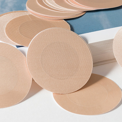 Women Fashion Everyday Style Round Shape Satin Material Nude Color Disposable Nipple Cover