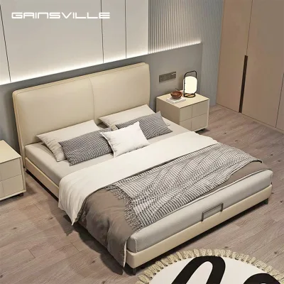 Modern Design Luxury Bed Frame Apartment Small Bedroom Furniture Upholstered Bed Frame Custom Size Bed Sets
