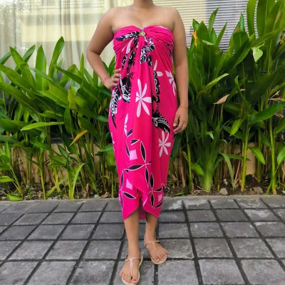 NEW Arrival Fashion Women One-piece 1-Piece Sarong Printed Floral and Animal Design Beach Cover-Up Swimwear