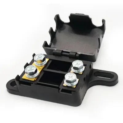2 Way Midi Fuse Block Mini Anl Fuse Holder Bolt Down Fuse Box 2 Circuit Fuse Holder Dc Fuse Block Heavy Duty Fuse Holder