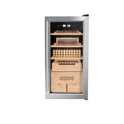 Electric Compressor Display Cigar Humidor Fridge Temperature and Humidity Control Elegant Cooler Cabinet for Cigars
