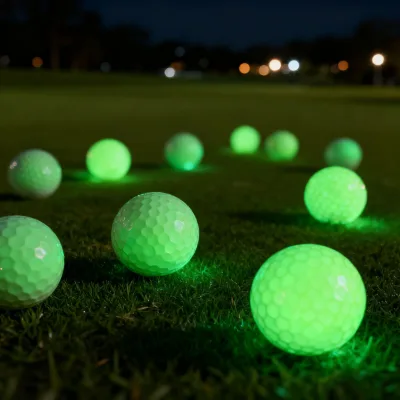Cross-border Best-Selling Golf Luminous Fluorescent Night Light Practice Ball with Synthetic Rubber Material