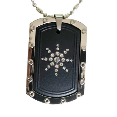 Lava Stone Pendant Stainless Steel Necklace Jewelry Metal Chain Gift Box Energy Health Charms Crystal High Quality