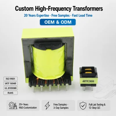 Factory Direct Led Driver Transformer 220V to 12V 24V EE16 EE19 High Frequency Pulse Transformer 300W Copper OEM Custom