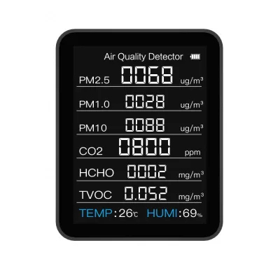 2025 Newest Single Parameter Air Quality Sensor Transmitter 8-1 CO2/HCHO/TVOC Optional CO2 Detector and Air Quality Monitor