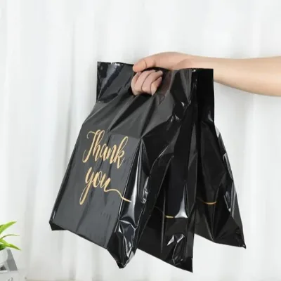 Custom Biodegradable Thank You Bags Recyclable Plastic Bags Shopping Bags with Logo