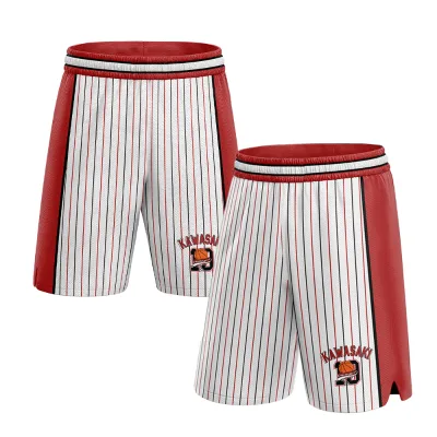All Over Print Fire Pattern Streetwear 6 Inch Lining Men Sublimation Basketball Shorts Running Mesh Shorts for Men