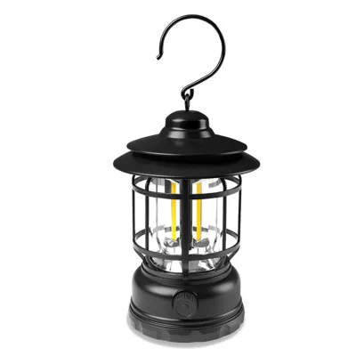 Hot Sale Rechargeable Camping Lantern Retro LED Camping Light Vintage Outdoor Portable Tent Camping Lantern Light
