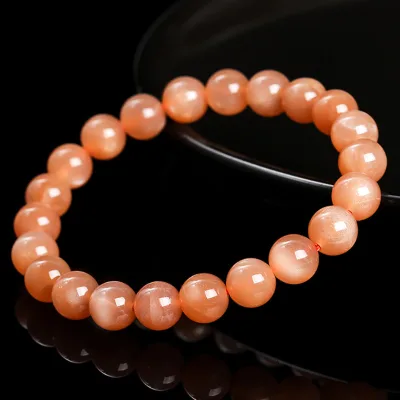 High Quality Sun Stone Crystal Bracelet Natural Sunstone Bead Stone Bracelets for Bracelet Gift