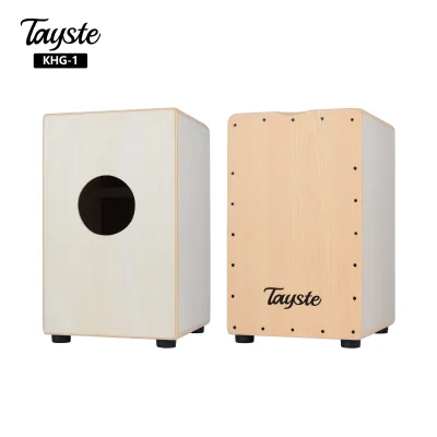 Factory Direct Price Full Size Cajon Box Drum, Willow Wood Percussion Box with Backpack, by Tayste Made in China