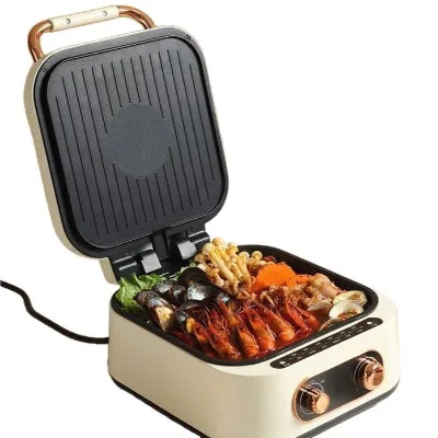 Household Double-sided Heating Electric Pancake Maker Pancake Machine Multi Functional Barbecue Adhesive Pot Integrated Pot
