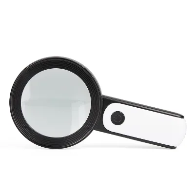 18LED Handheld Large Glass Magnifier with 3 Modes 30x Illuminated Magnifying Glass for Reading