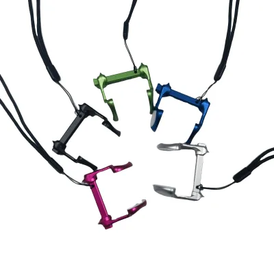 Sinodiving Wholesale Metal Frame Swimming Nose Clip with Soft Silicone Pads and Anti-Loss Lanyard for Water Sports Training