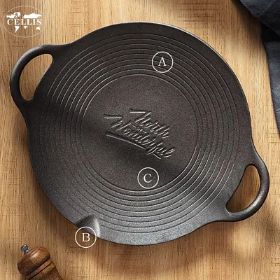 Modern Cast Iron Cookware Sets with Double Handles Kitchen Utensils Grill Pans & Griddles Stew Pots & Kitchen Utensils