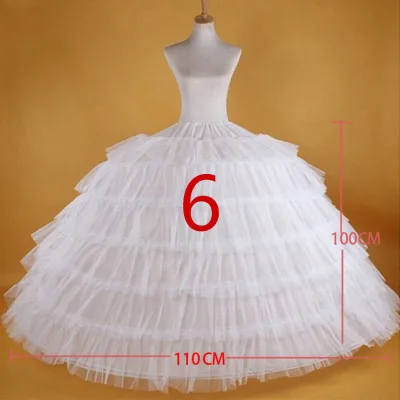Bridal Dress Bustle Single Steel 2 Circles 3 Steel 6 Steel 6 Yarn Hard Mesh Pongee Skirt Simple Elastic Waist Petticoat