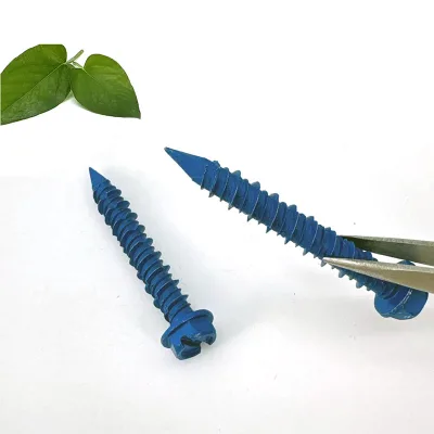 Blue Self-Tapping 304 Stainless Steel Cement Screws Inch Pan Head High and Low Teeth