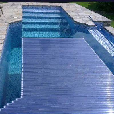 2023 Europea Popular High Quality Hard Polycarbonate Electric Swimming Pool Cover Safety