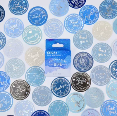 Factory Wholesale High-quality Retro Thank You Stickers, Envelope & Gift Bag Sealing Stickers, Gold Foil Journal Stickers