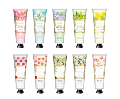 OEM Natural Korea Flower Fruit Fragrance Whitening Hand Care Cream Lotion Mini Moisturizing Hand Cream