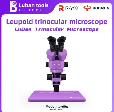 Luban LB-60X Trinocular Microscope with High-Definition Electronic Industrial Camera 4K Autofocus From China