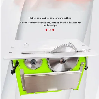 Electric Dust-Free Composite Wood Table Saw Multifunctional Woodworking Sliding Table Saw Integrated Precision Cut Saw 220V
