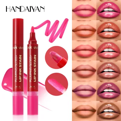 HANDAIYAN 6 Color Double-ended Lip Pencil Watercolor Lip Liner Lip Oil Lip Gloss Lip Pencil