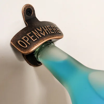 Private Label Wall Mount Beer Bottle Opener Cast Iron Zinc Alloy Opener Sublimation Beer Bottle Opener