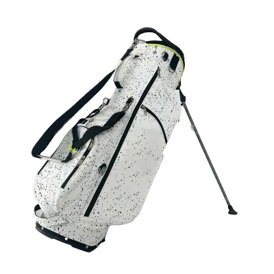 Light Weight Washer Wrinkle Cotton Fabricr Custom Logo Golf Stand Bag with 5 Dividers