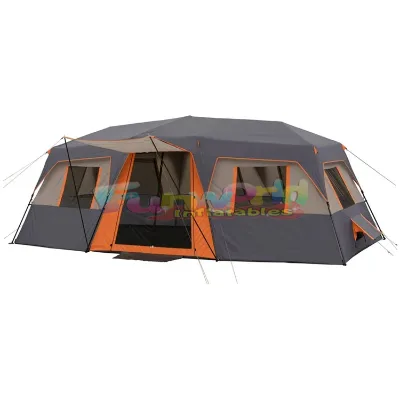 12 automatic camping tent portable waterproof rucksack outdoor equipment double window door camping tent