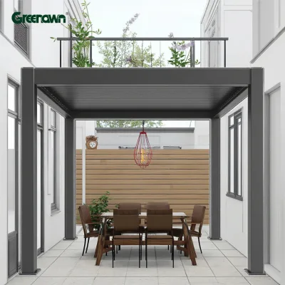 Hot Selling Rainproof Garden Louver Patio Pergola Aluminium Outdoor Furniture Aluminium Louvre Roof System