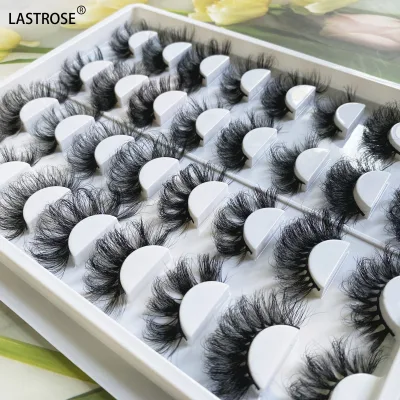 Natural 3d Lashes Wholesale Soft Vegan False Eyelashes 15mm 20mm 25mm 5D Private Label Lash Box Fluffy Thick Eyelash