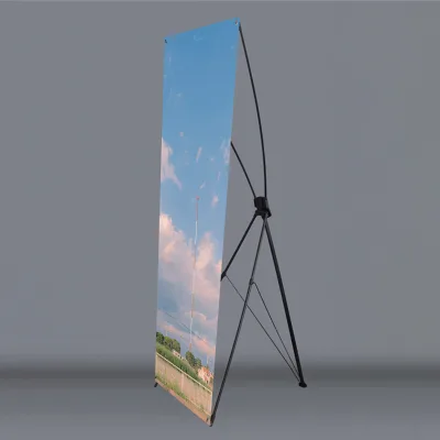Wholesale X Frame Stand Display Banner Size 60*160 cm 80*180 cm X Banner Stand Adjustable for Hamburger Sale